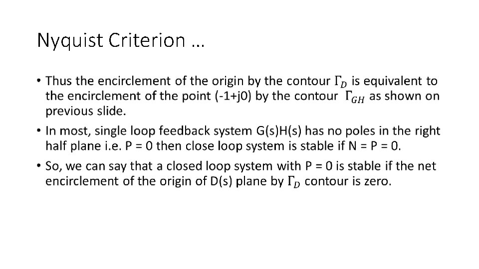 Nyquist Criterion … • 