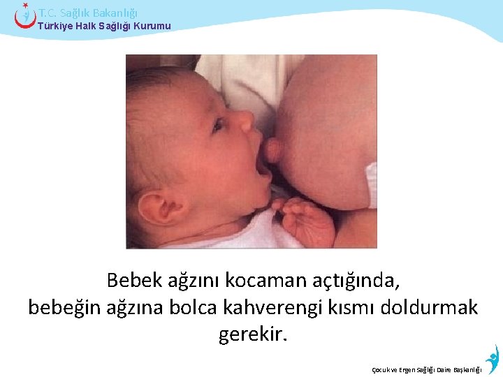 T. C. Sağlık Bakanlığı Türkiye Halk Sağlığı Kurumu Bebek ağzını kocaman açtığında, bebeğin ağzına