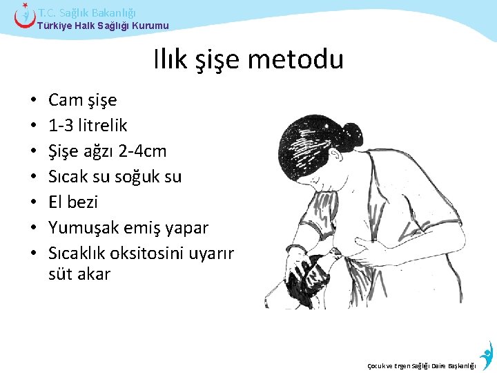 T. C. Sağlık Bakanlığı Türkiye Halk Sağlığı Kurumu Ilık şişe metodu • • Cam