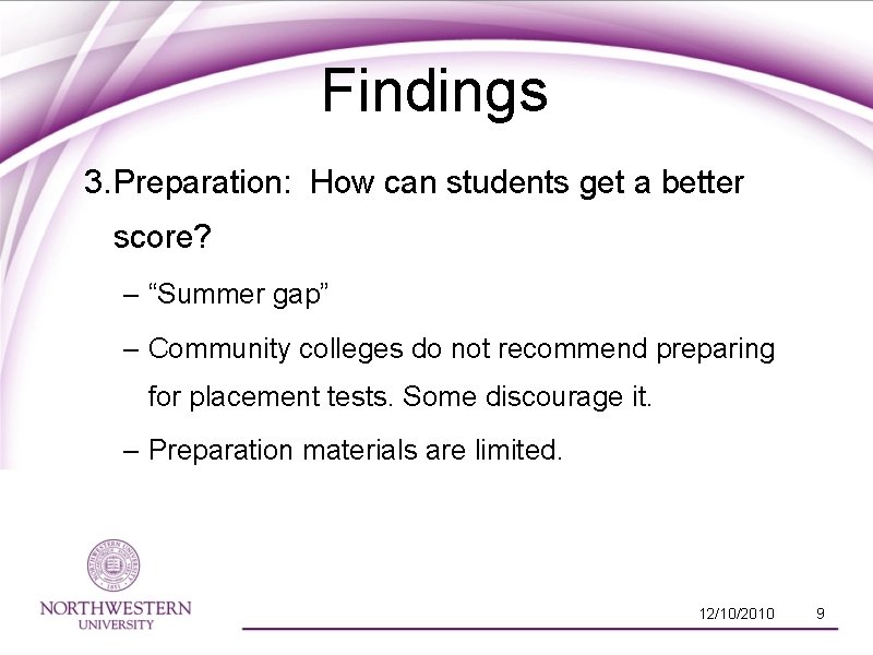 Findings 3. Preparation: How can students get a better score? – “Summer gap” –