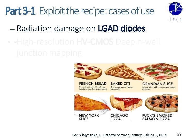Part 3 -1 Exploit the recipe: cases of use — Radiation damage on LGAD