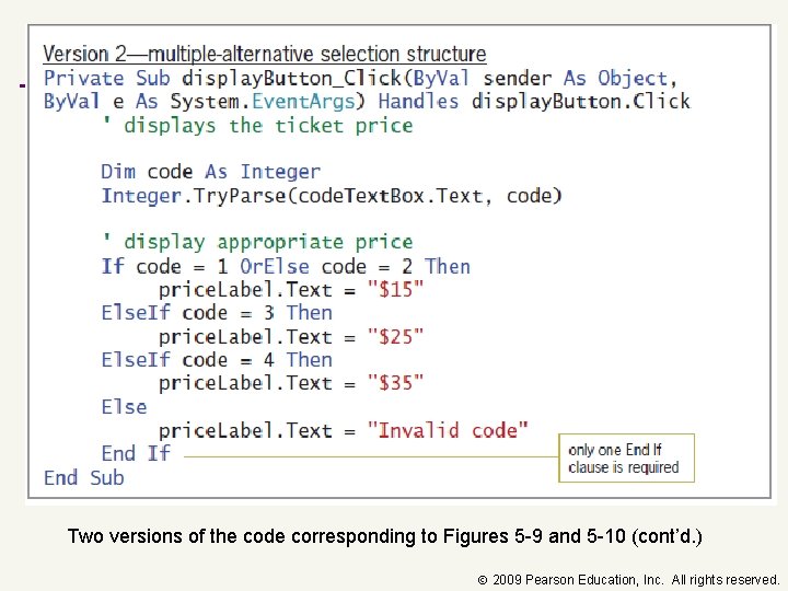 Two versions of the code corresponding to Figures 5 -9 and 5 -10 (cont’d.