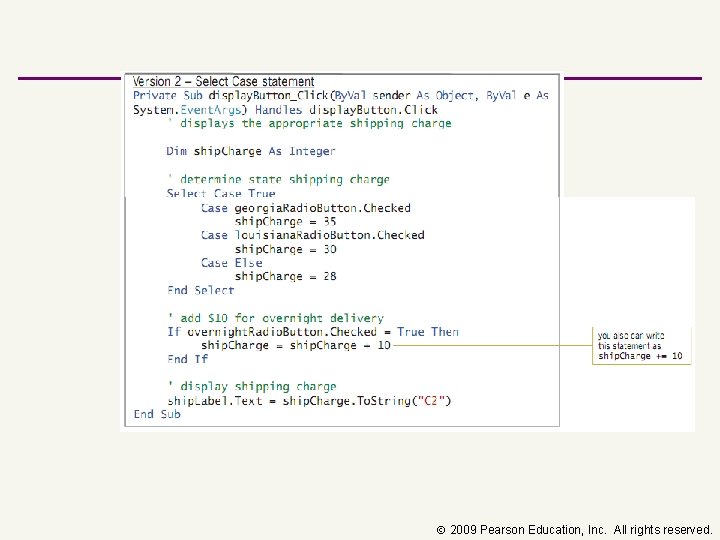  2009 Pearson Education, Inc. All rights reserved. 