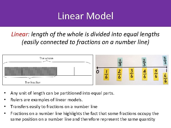 Linear Model Linear: length of the whole is divided into equal lengths (easily connected