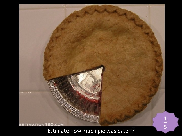 Estimate how much pie was eaten? 