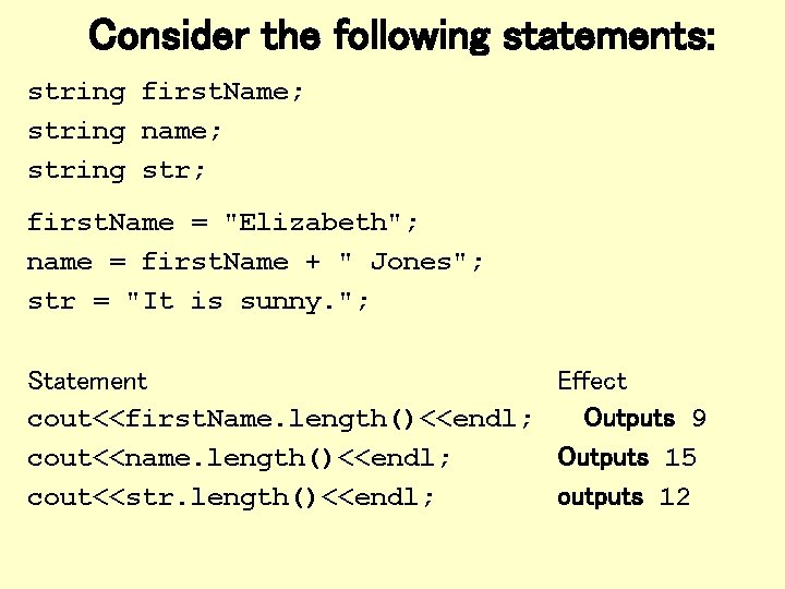Consider the following statements: string first. Name; string name; string str; first. Name =