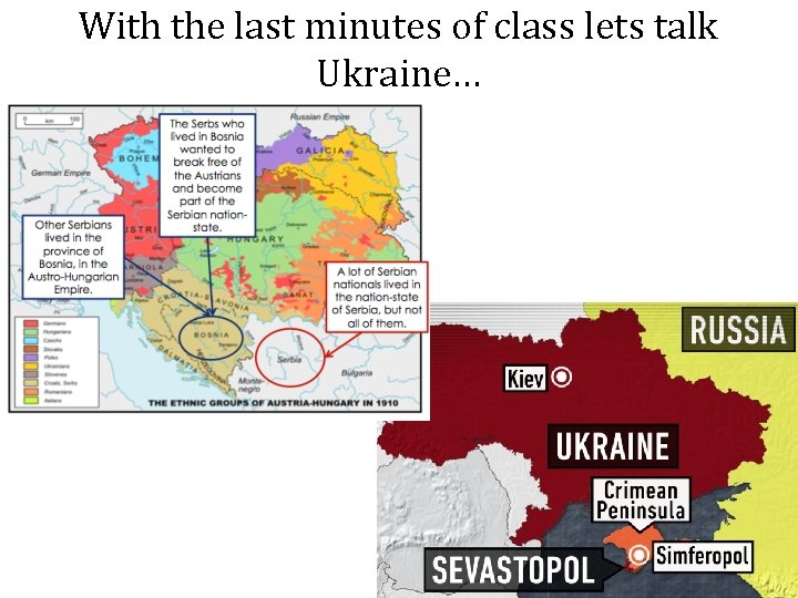 With the last minutes of class lets talk Ukraine… 