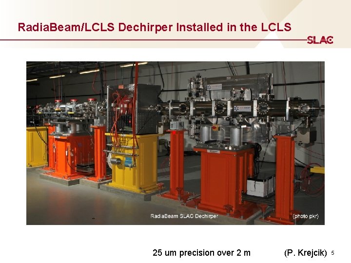 Radia. Beam/LCLS Dechirper Installed in the LCLS 25 um precision over 2 m (P.