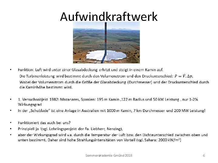 Aufwindkraftwerk • Sommerakademie Gmünd 2018 6 