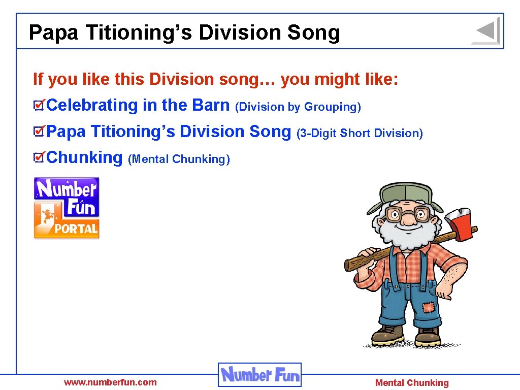Papa Titioning’s Division Song If you like this Division song… you might like: Celebrating