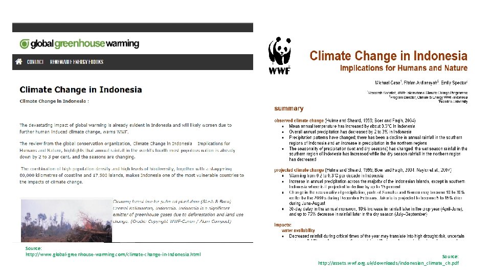 Source: http: //www. global-greenhouse-warming. com/climate-change-in-Indonesia. html Source: http: //assets. wwf. org. uk/downloads/indonesian_climate_ch. pdf 