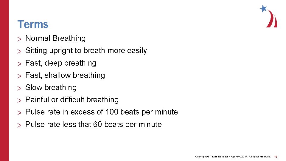 Terms > Normal Breathing > Sitting upright to breath more easily > Fast, deep