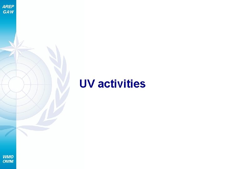 AREP GAW UV activities 