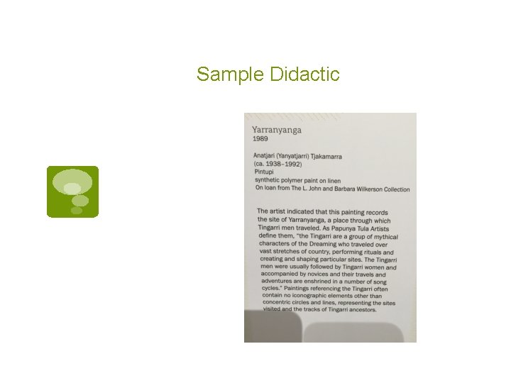 Sample Didactic 