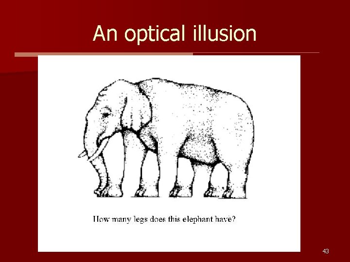 An optical illusion 43 