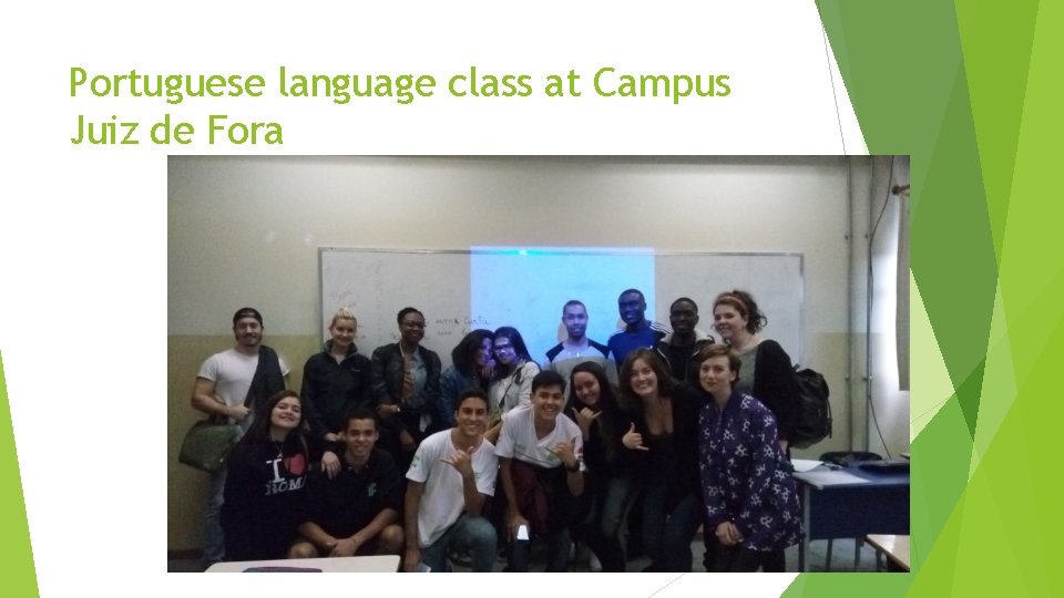 Portuguese language class at Campus Juiz de Fora 