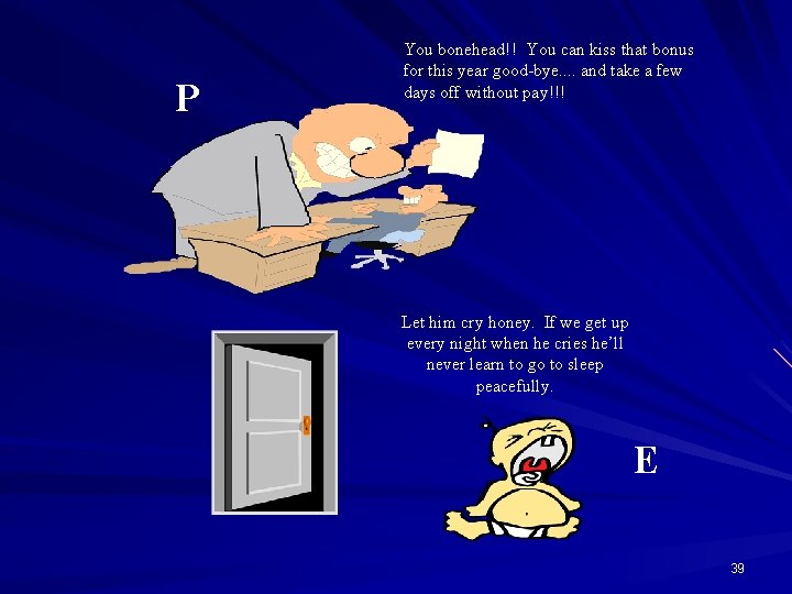 P You bonehead!! You can kiss that bonus for this year good-bye. . and