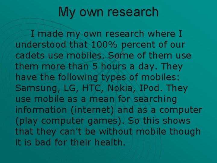 My own research I made my own research where I understood that 100% percent