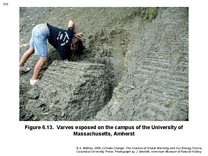 072 Figure 6. 13. Varves exposed on the campus of the University of Massachusetts,