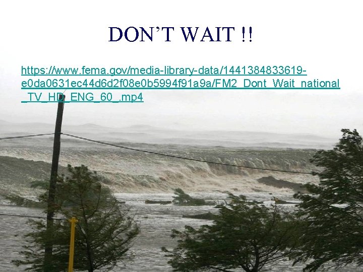 DON’T WAIT !! https: //www. fema. gov/media-library-data/1441384833619 e 0 da 0631 ec 44 d