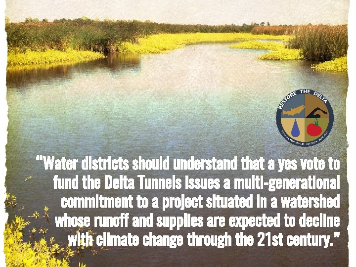 Who We Are “Water districts should understand that a yes vote to Barbara Barrigan-Parrilla