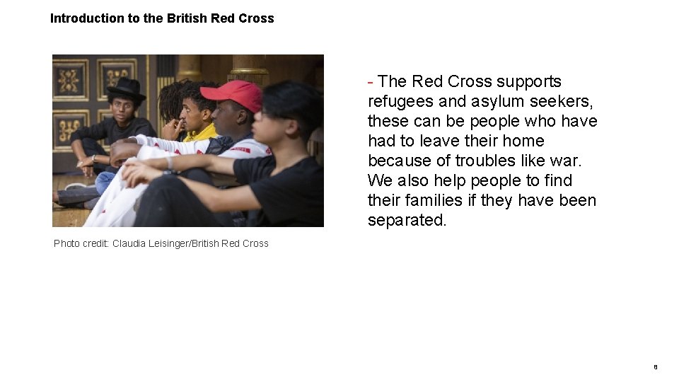 Introduction to the British Red Cross - The Red Cross supports refugees and asylum