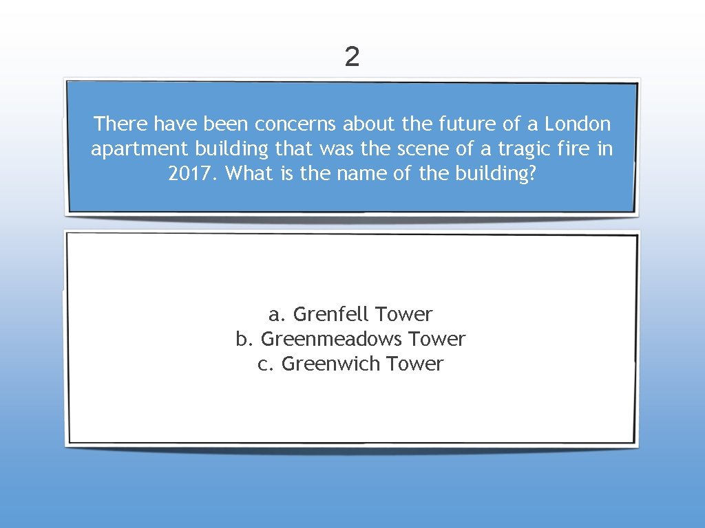 2 There have been concerns about the future of a London apartment building that