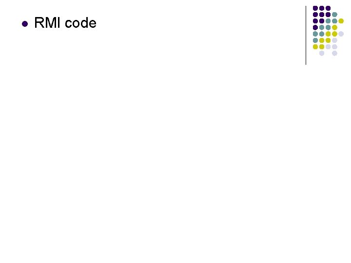 l RMI code 