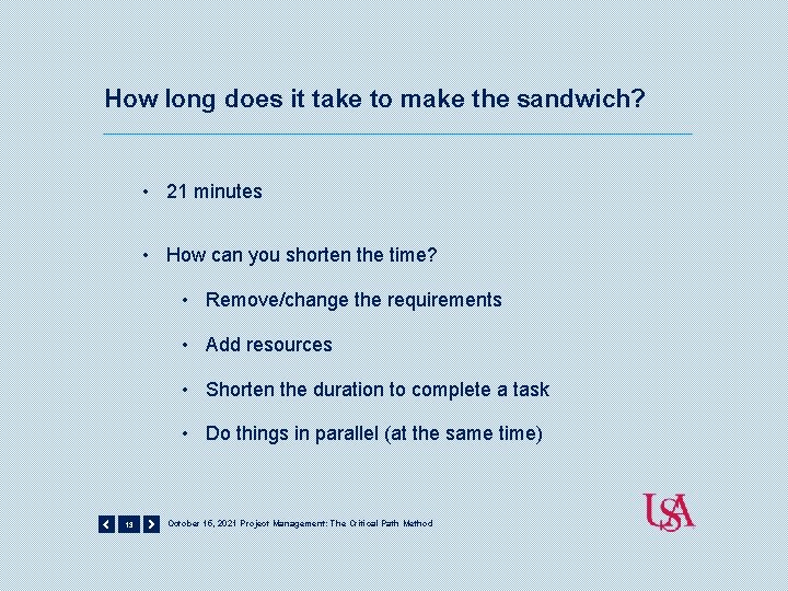 How long does it take to make the sandwich? • 21 minutes • How