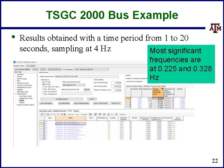 TSGC 2000 Bus Example • Results obtained with a time period from 1 to