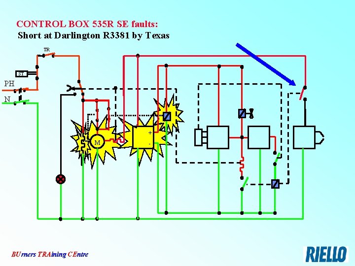 CONTROL BOX 535 R SE faults: Short at Darlington R 3381 by Texas TR