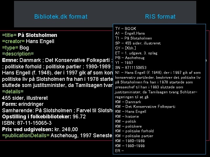 Bibliotek. dk format RIS format TY - BOOK A 1 - Engell, Hans =title=