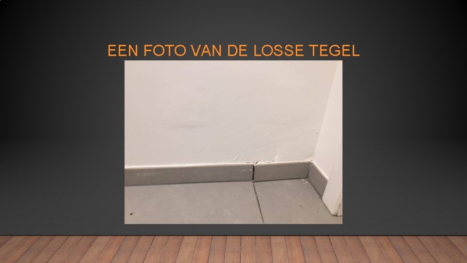 EEN FOTO VAN DE LOSSE TEGEL 