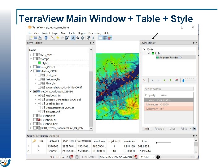 Terra. View Main Window + Table + Style 