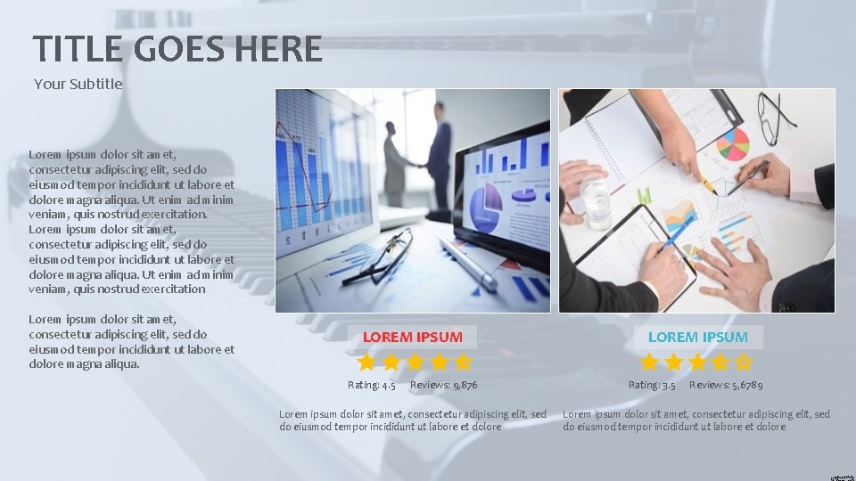TITLE GOES HERE Your Subtitle Lorem ipsum dolor sit amet, consectetur adipiscing elit, sed TITLE GOES HERE Your Subtitle Lorem ipsum dolor sit amet, consectetur adipiscing elit, sed