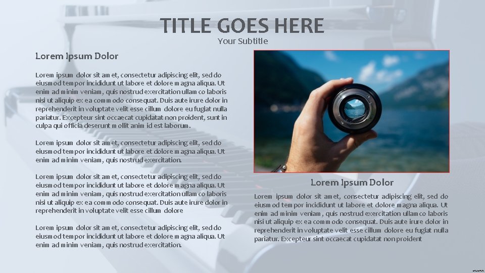 TITLE GOES HERE Your Subtitle Lorem Ipsum Dolor Lorem ipsum dolor sit amet, consectetur TITLE GOES HERE Your Subtitle Lorem Ipsum Dolor Lorem ipsum dolor sit amet, consectetur