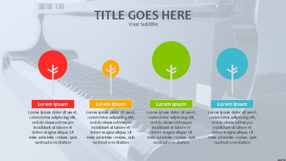 TITLE GOES HERE Your Subtitle Lorem Ipsum Lorem ipsum dolor sit amet, consectetur adipiscing TITLE GOES HERE Your Subtitle Lorem Ipsum Lorem ipsum dolor sit amet, consectetur adipiscing