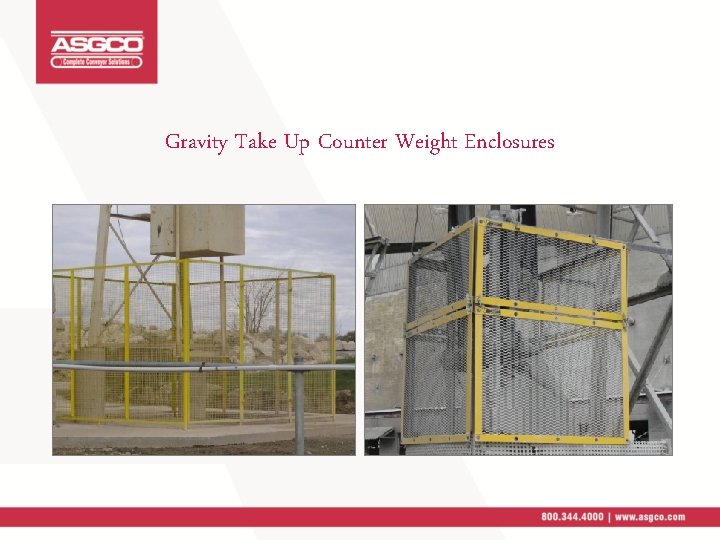 Gravity Take Up Counter Weight Enclosures 