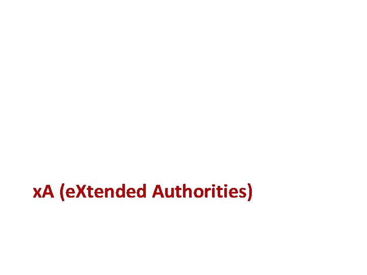 x. A (e. Xtended Authorities) 