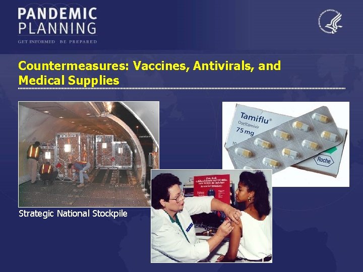Countermeasures: Vaccines, Antivirals, and Medical Supplies Strategic National Stockpile 