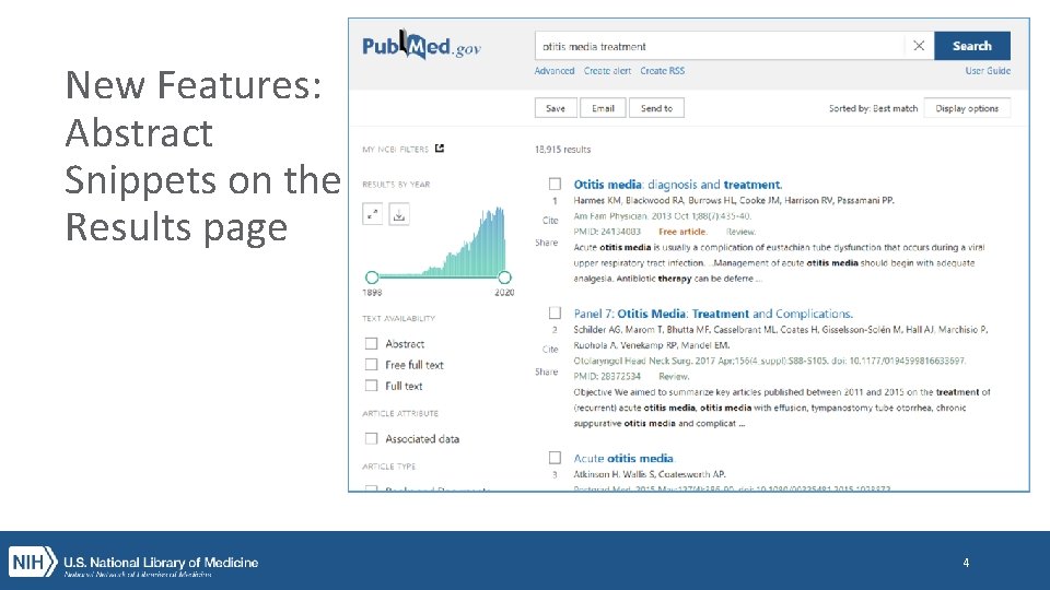 New Features: Abstract Snippets on the Results page 4 