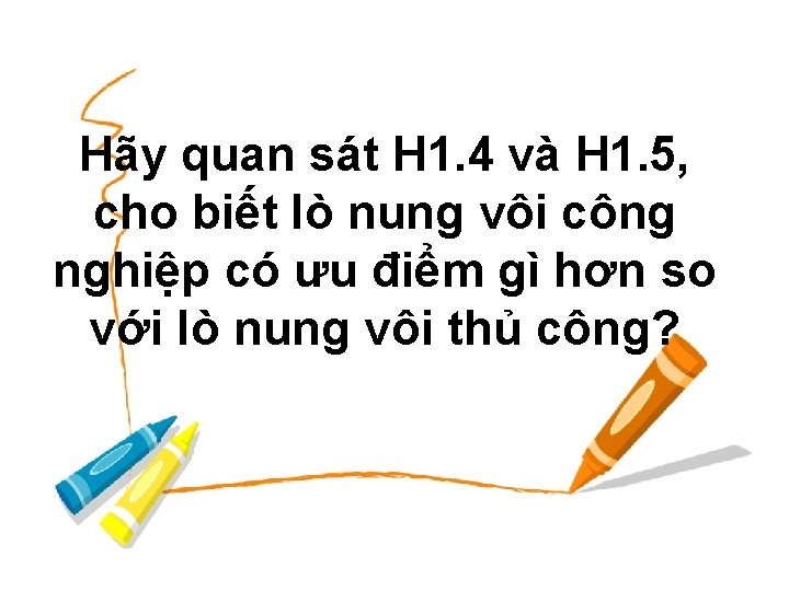 Hãy quan sát H 1. 4 và H 1. 5, cho biết lò nung