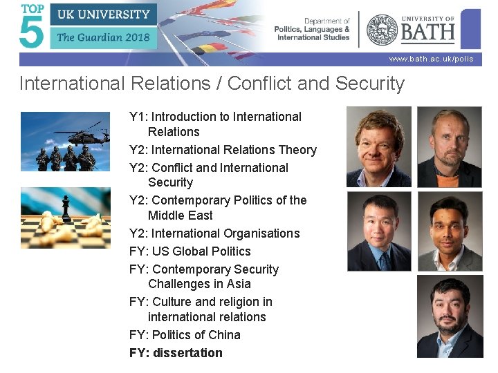 www. bath. ac. uk/polis International Relations / Conflict and Security Y 1: Introduction to