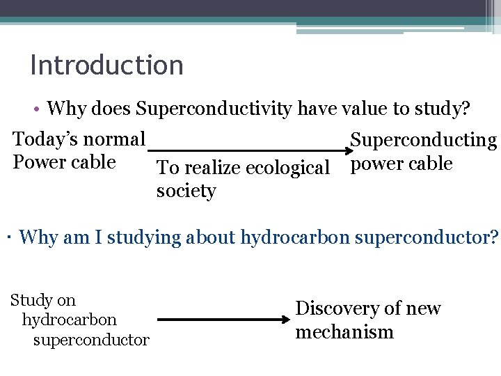 Introduction • Why does Superconductivity have value to study? Today’s normal Power cable To