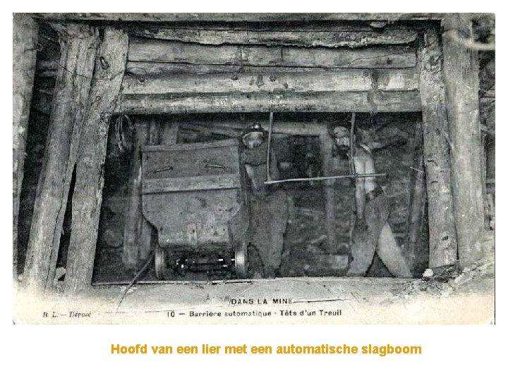 Hoofd van een lier met een automatische slagboom 