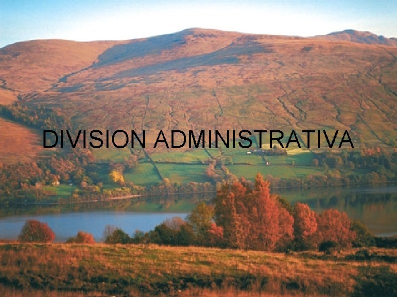 DIVISION ADMINISTRATIVA 