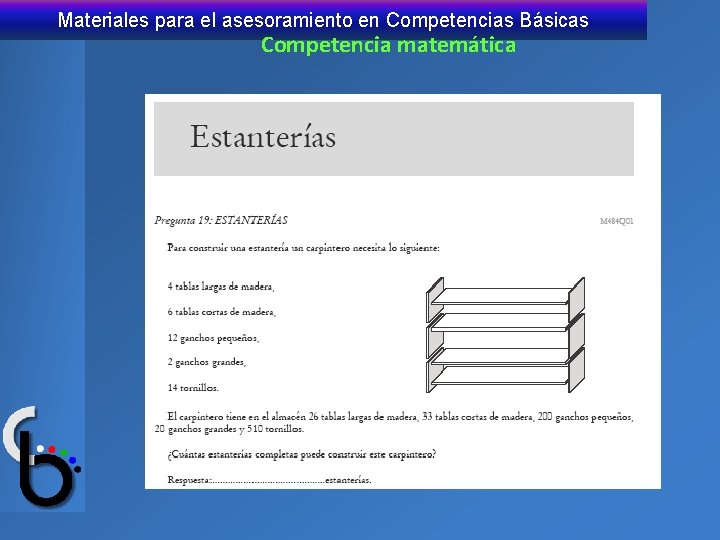 Materiales para el asesoramiento en Competencias Básicas Competencia matemática 