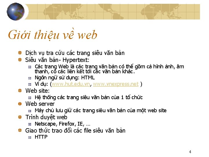 Giới thiệu về web Dịch vụ tra cứu các trang siêu văn bản Siêu