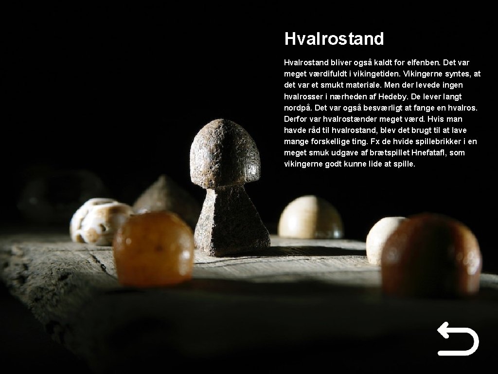 Hvalrostand bliver også kaldt for elfenben. Det var meget værdifuldt i vikingetiden. Vikingerne syntes,
