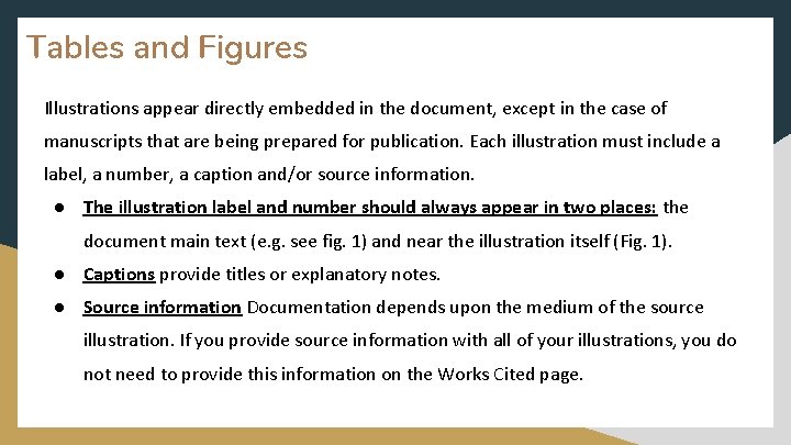 Tables and Figures Illustrations appear directly embedded in the document, except in the case